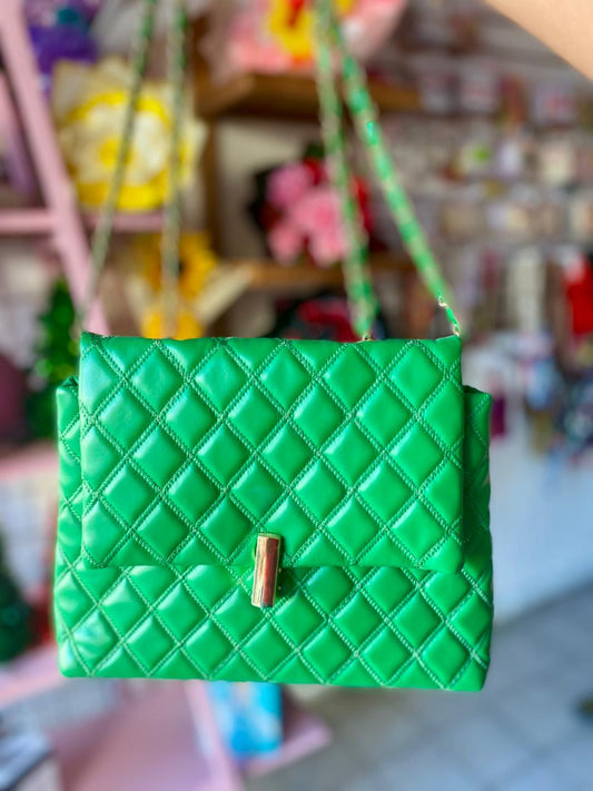 bolsa de mano elegante color verde